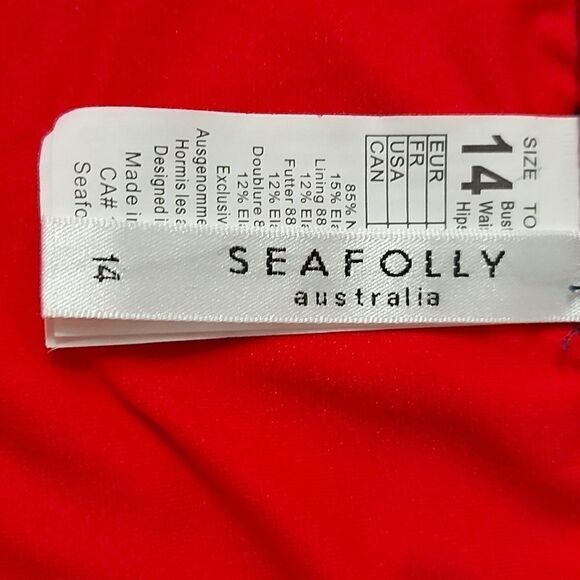Seafolly Floral Bikini Bottom - Navy and Red - Picture 5 of 7